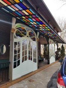 custom glass canopy design commercial and for home